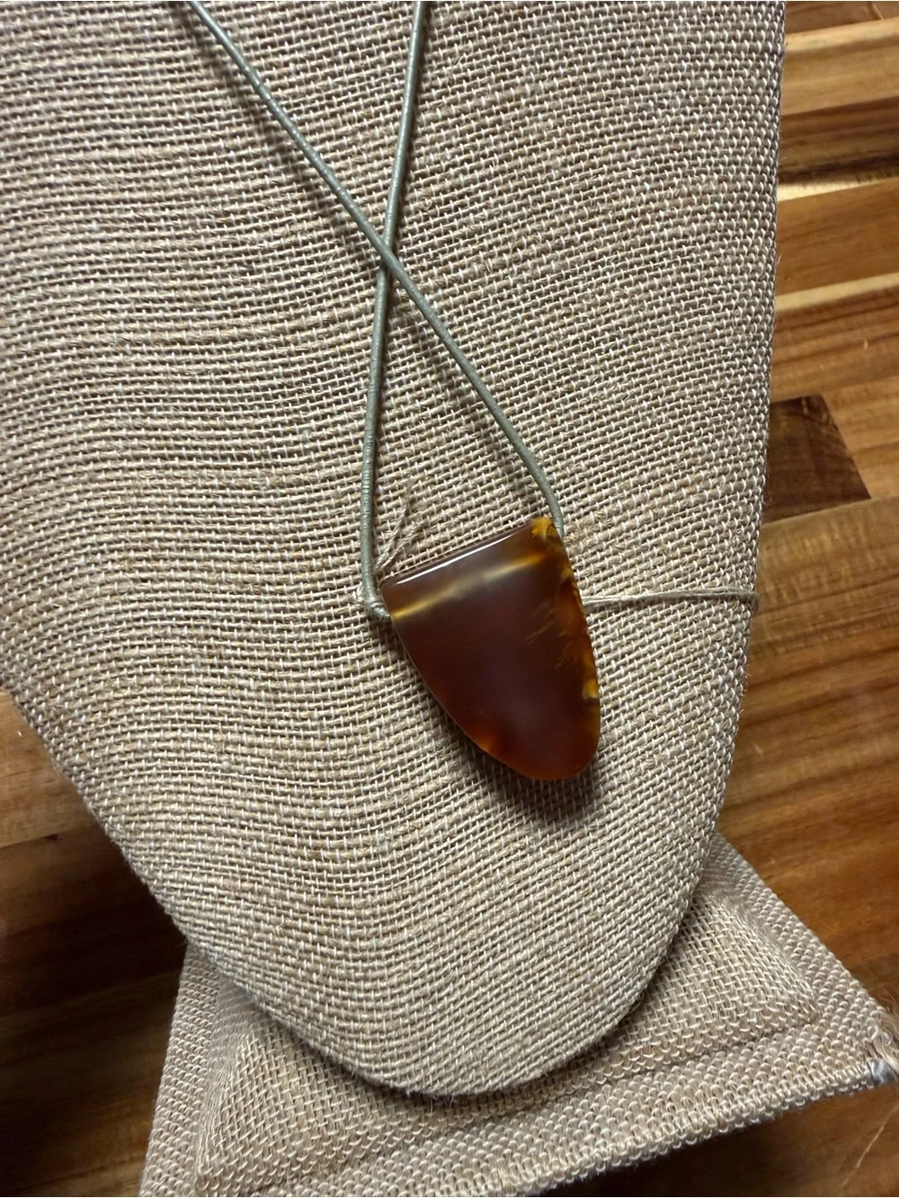 Handcrafted Red Agate Pendant Necklace - Natural Stone Jewelry